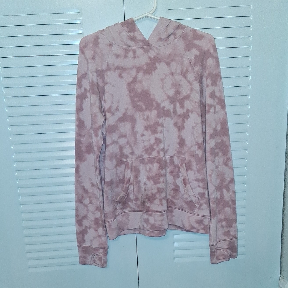 Athleta Pink Tie-Dye Hoodie